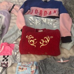 46 items sold as one. Girls sizes 8t-12 multiple items